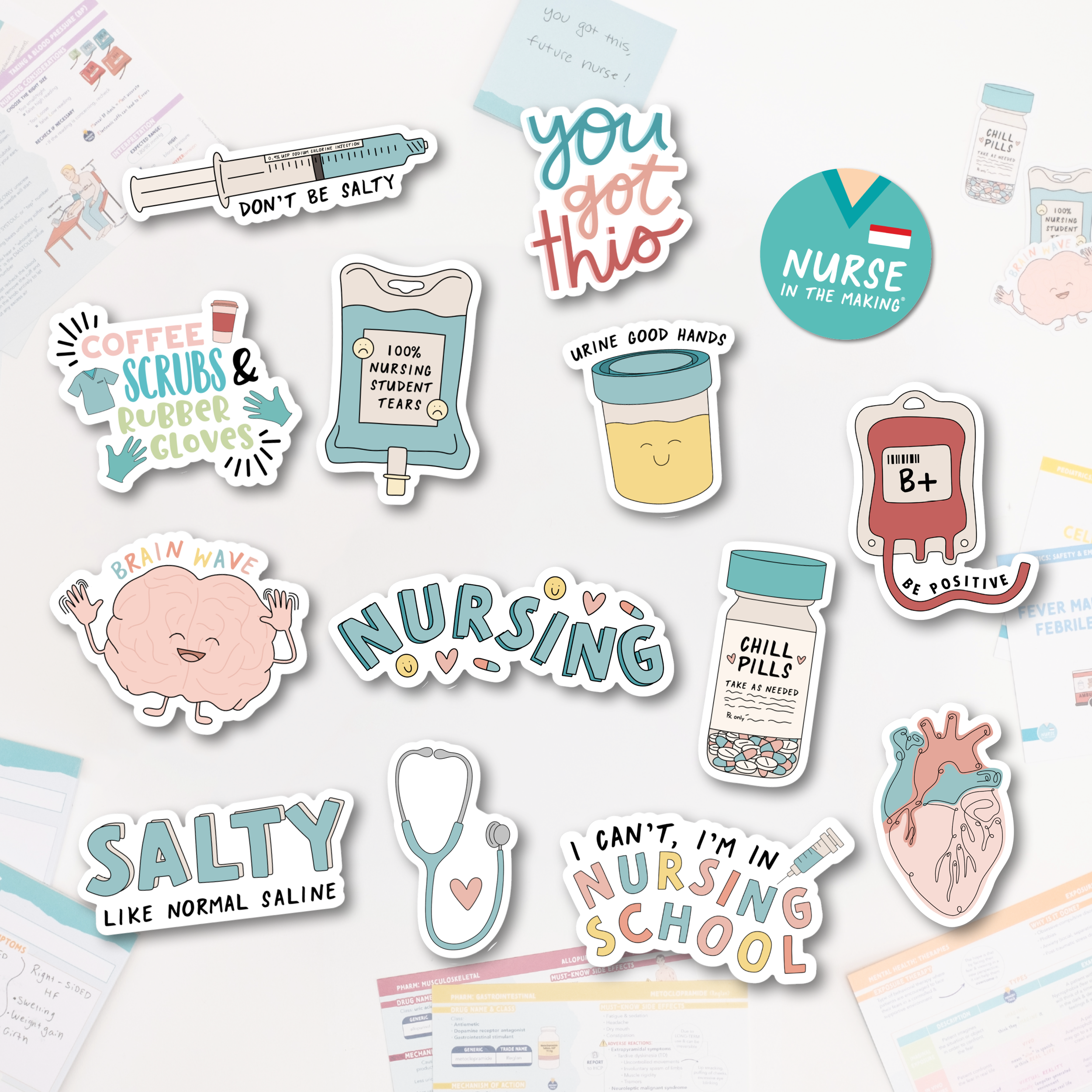 Nursing Sticker Bundle (14 Stickers) – NurseInTheMaking