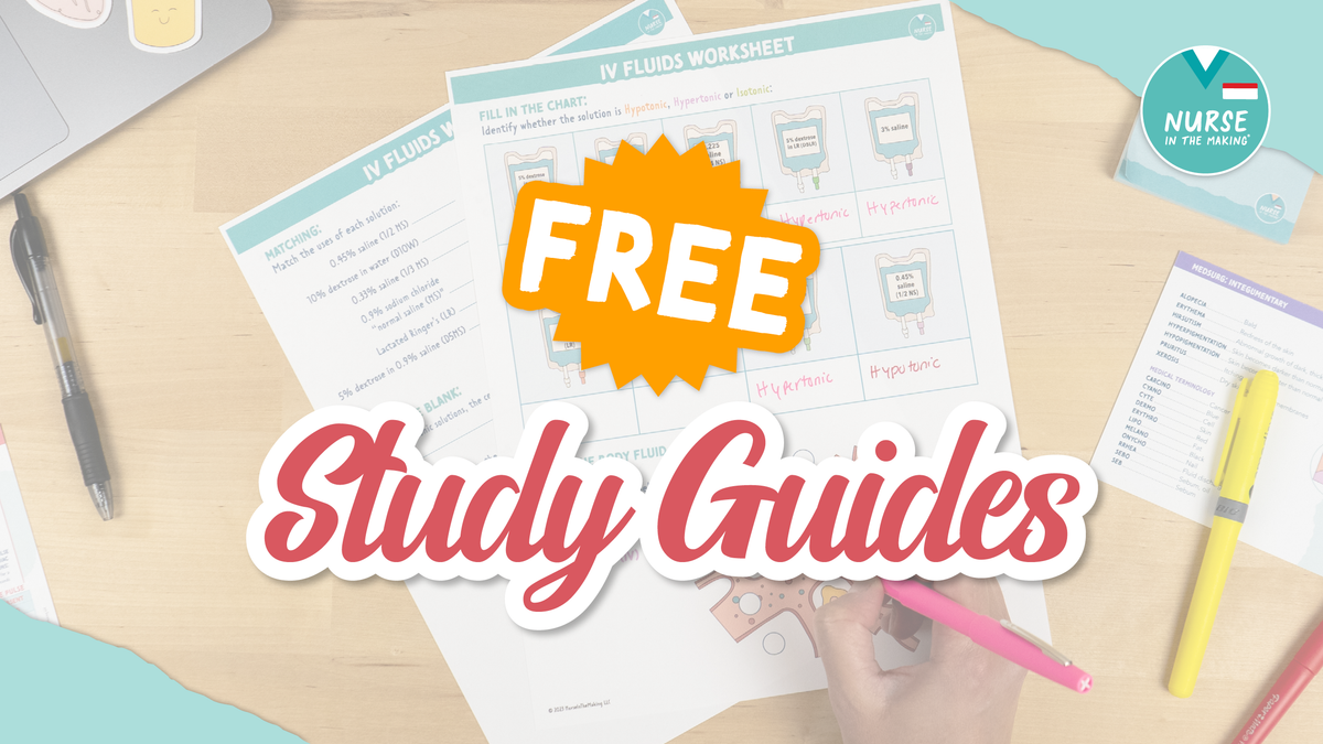 Study Guide Pinterest FREE Study Guides โ NurseInTheMaking