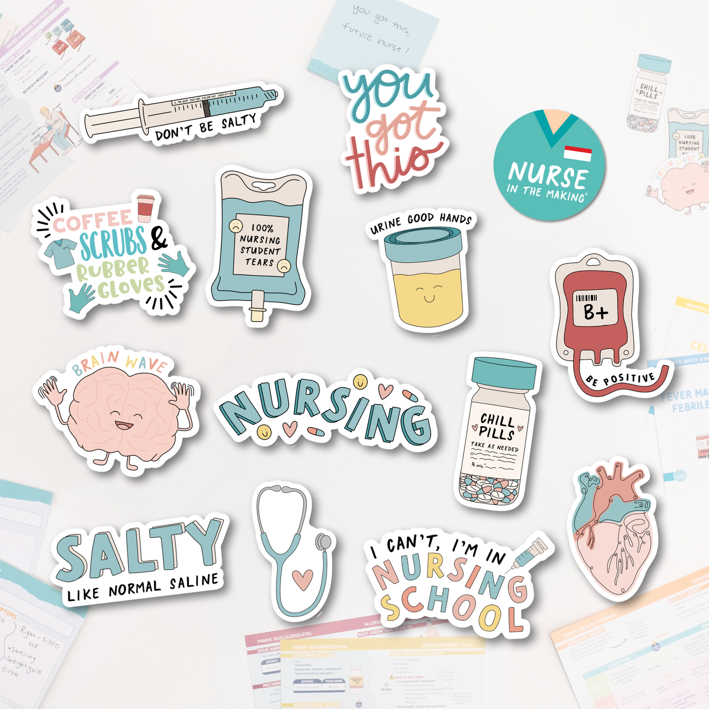Stickers for Nurses, Nurses, Nurse Sticker Bundle, Nurse, Sticker