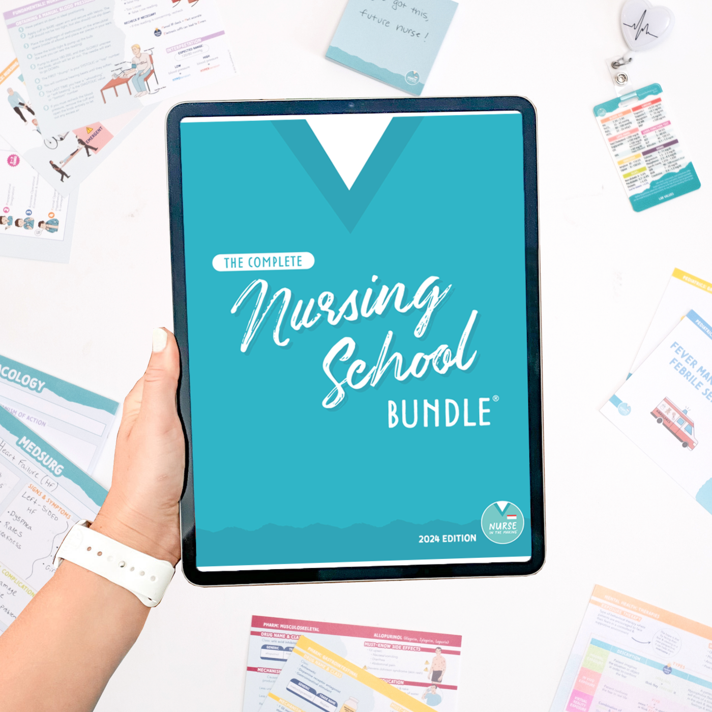 PRINTED, Complete Study Guide Bundle for Nursing Students™ - HARD COPY, Nursing School Notes