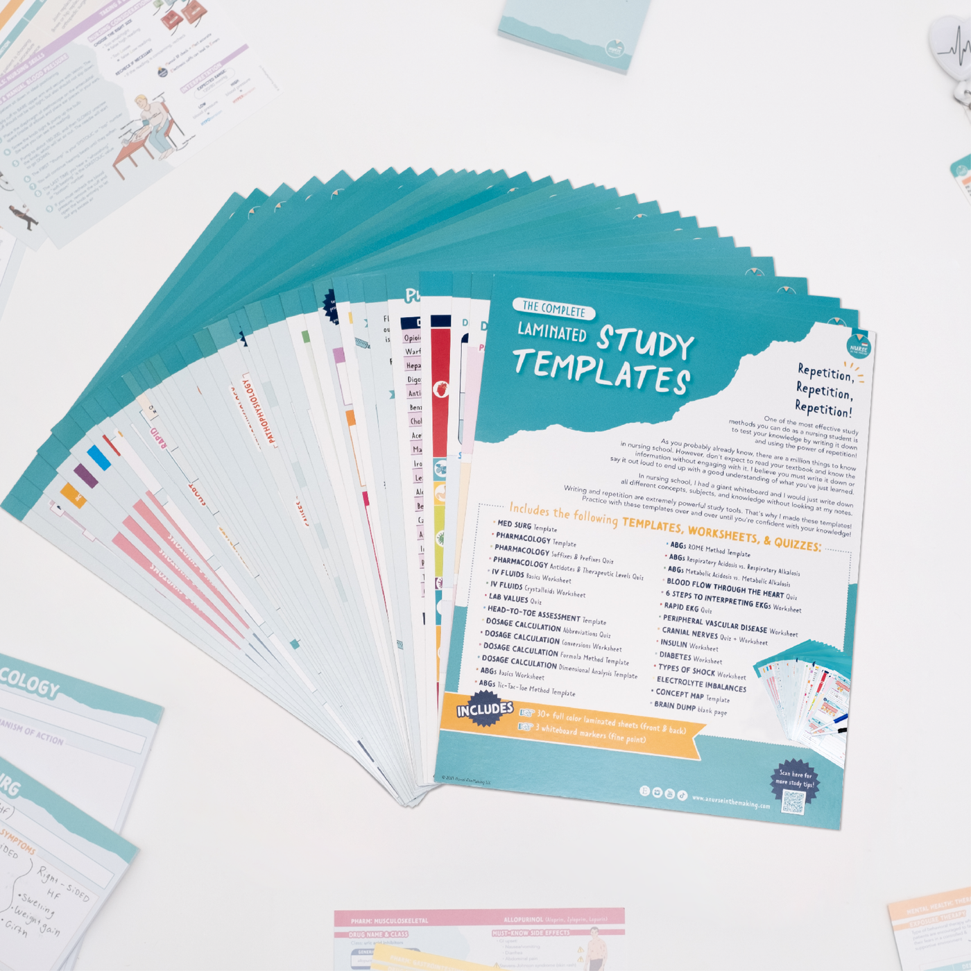 Laminated Study Templates