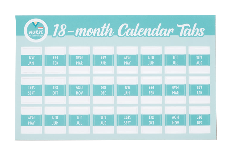 MONTHLY TABS ONLY - The Complete Nursing School Planner